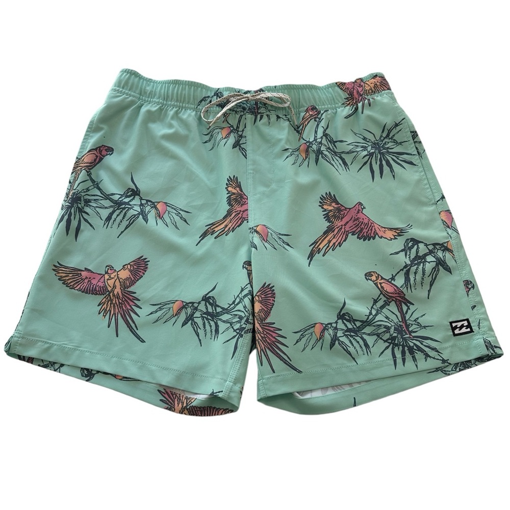Billabong Swim Trunks Sundays Layback Volleys Mint NWOT Men’s Size Medium